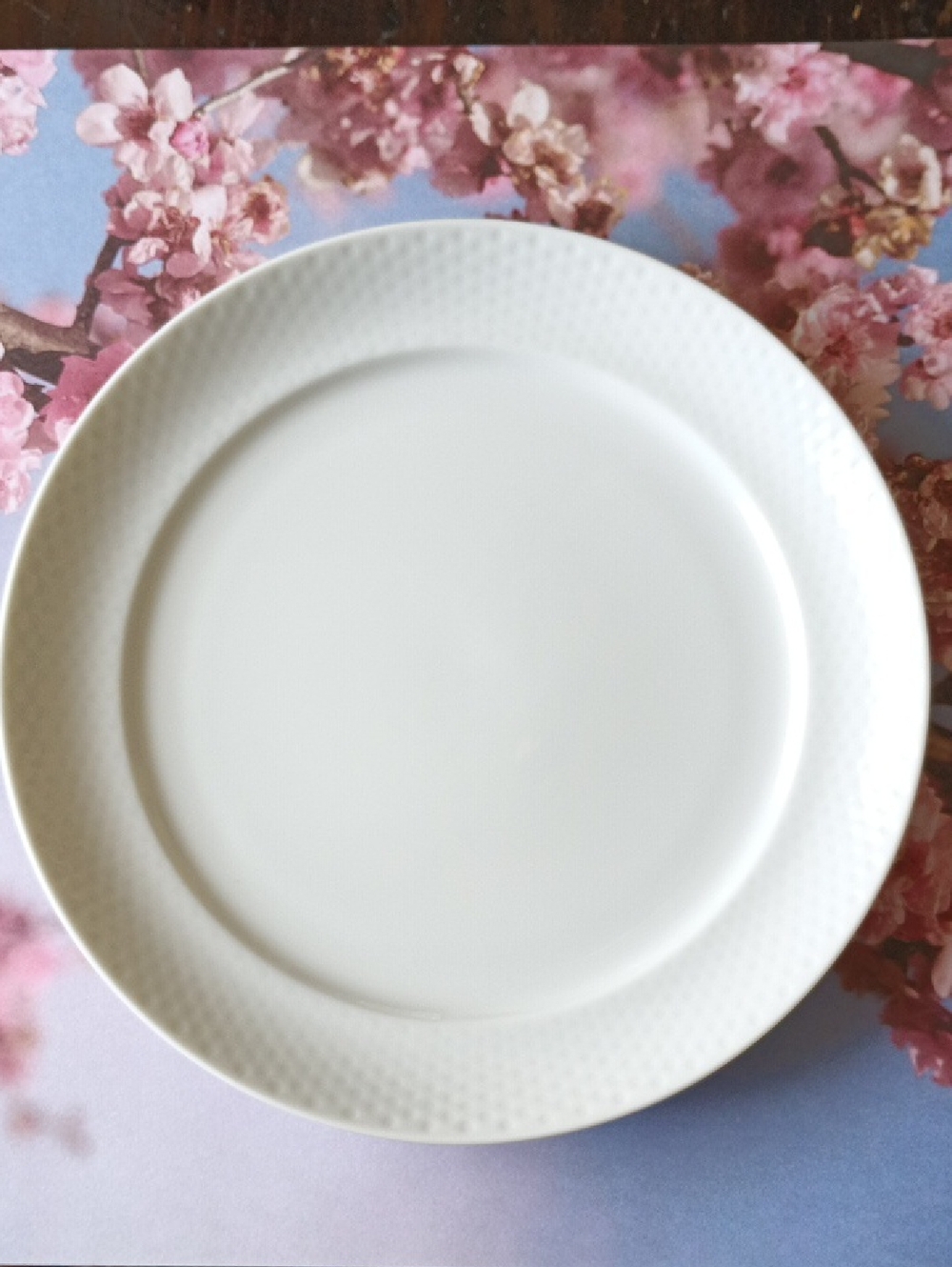 One White Textured Rim Dinner Plate - Home Dining
